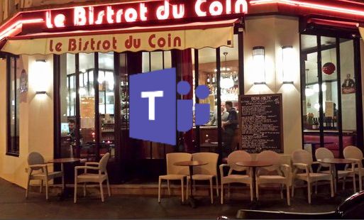 Photo du Bistrot du coin pour illustrer les dérives de la communication via Teams entre autres