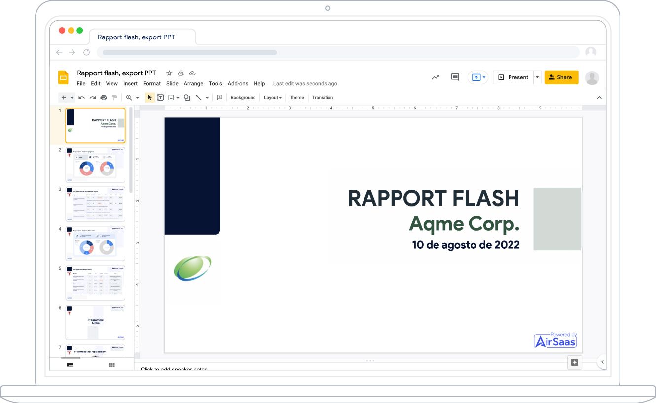 Rapport flash intro