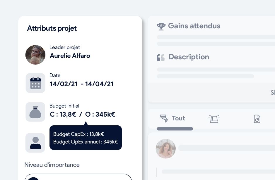 Attributs projets cadrage