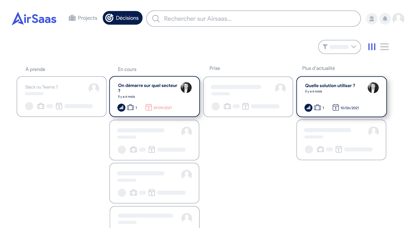 Decision dashboard
