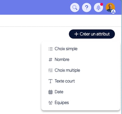 Création d’attributs personnalisés pour les Décisions et Points d’attention