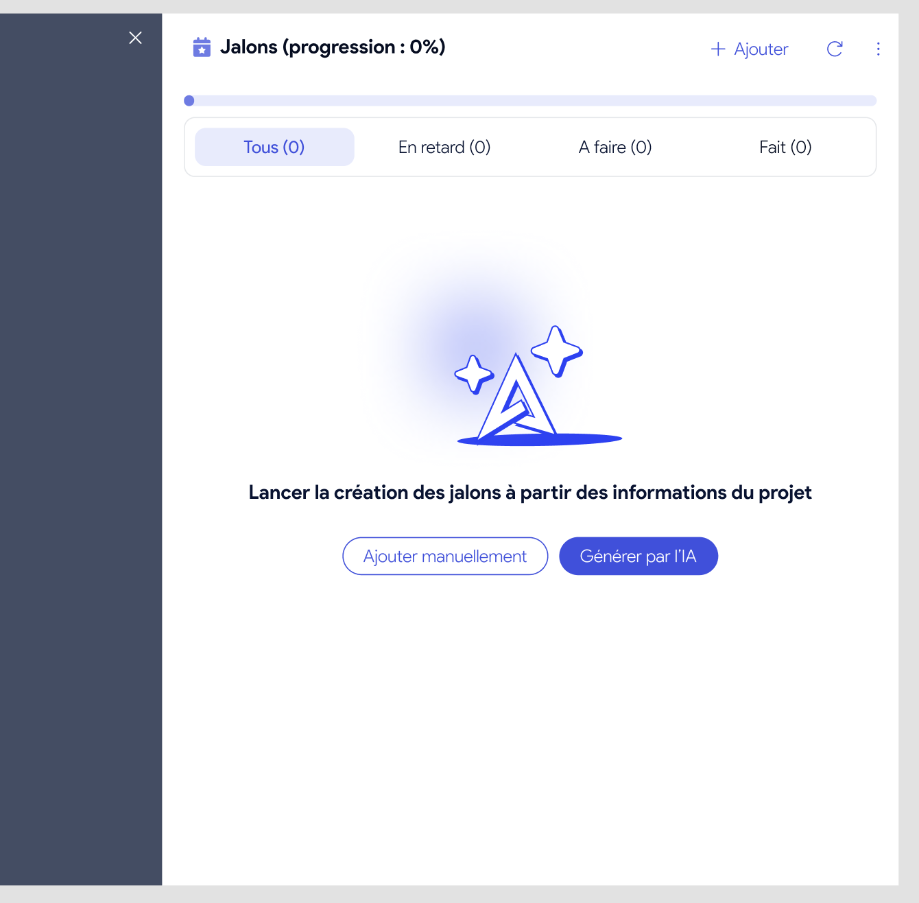 Assistant IA AirSaas — génération des jalons et des équipes d’un projet