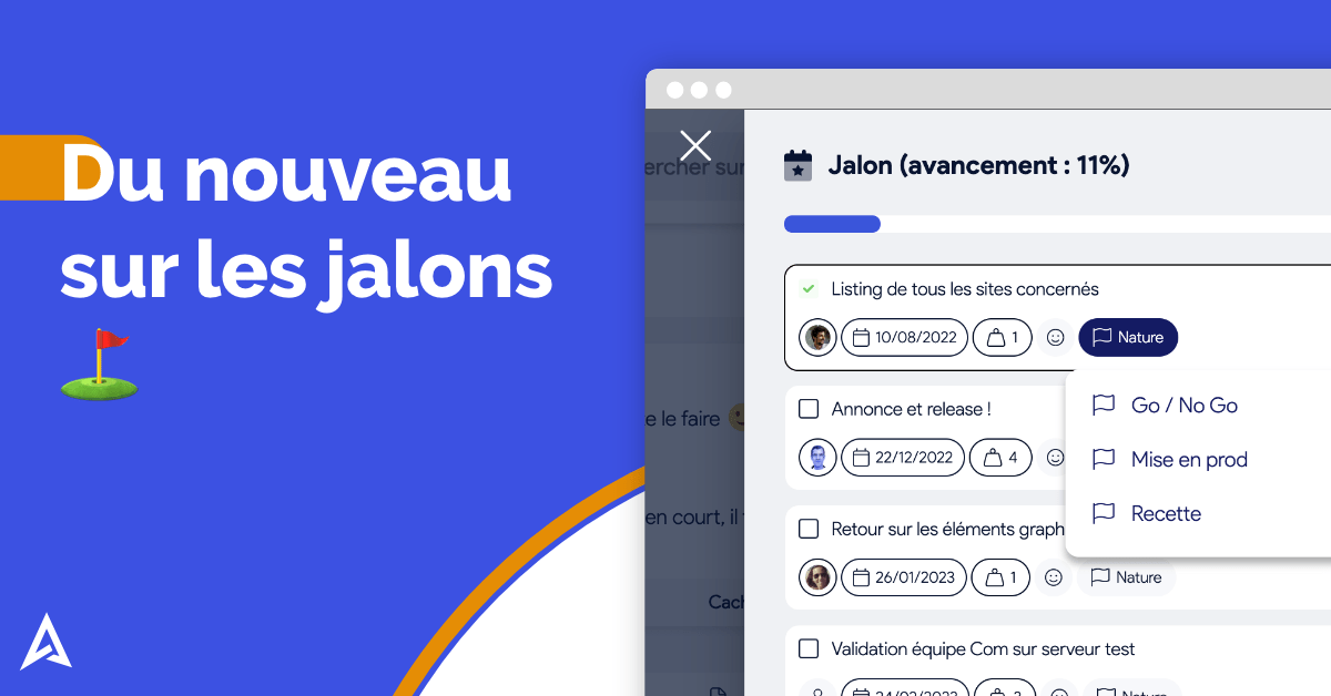 En octobre les jalons prennent du galon