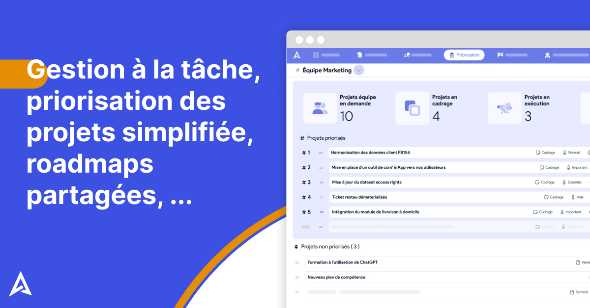 Gestion à la tâche, priorisation des projets simplifiée, roadmaps partagées, … 😱