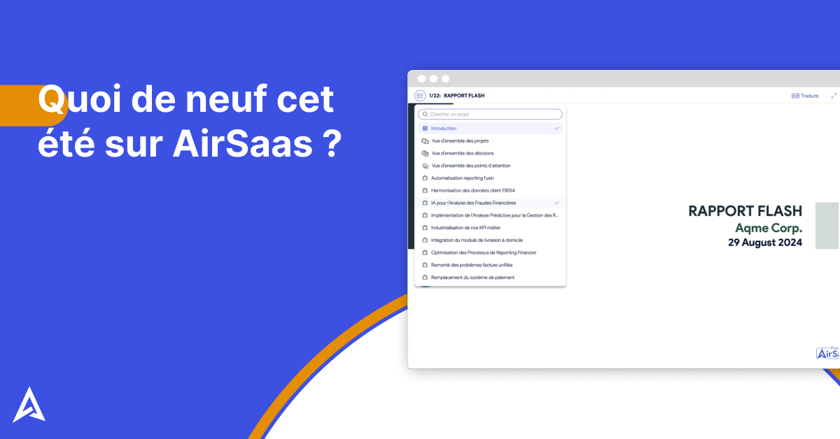 Quoi de neuf cet été sur AirSaas ?