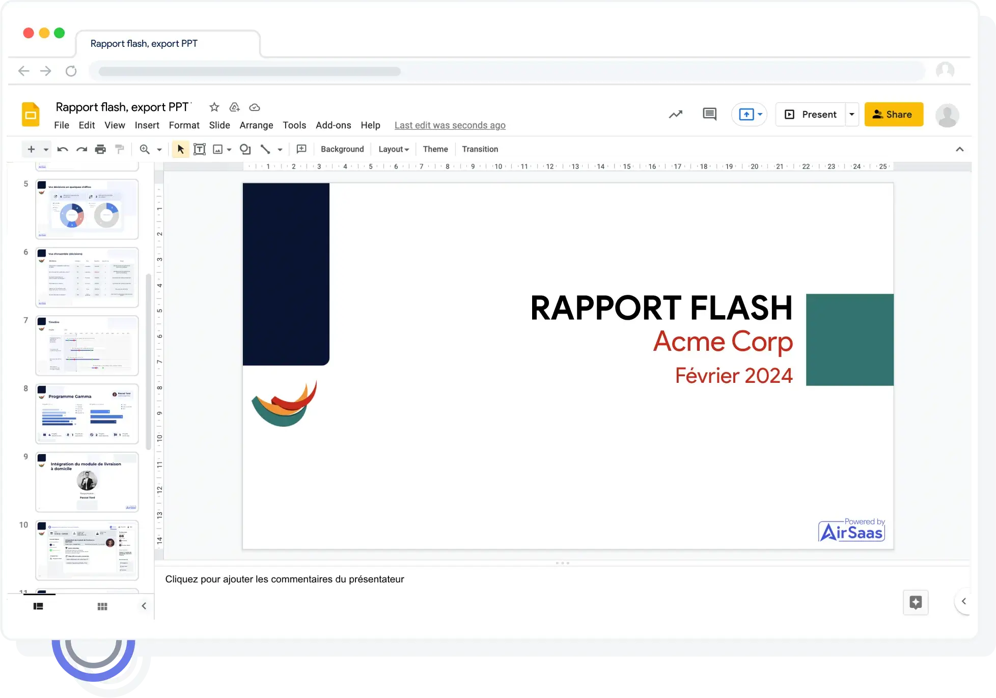 Flash report